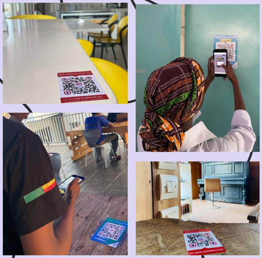 Utilisateur scannant un QR code